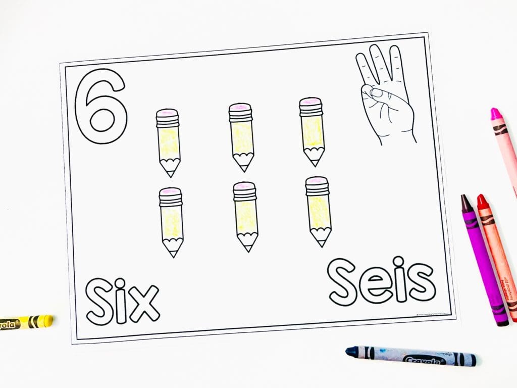 back to school coloring page number 6 counting pencils