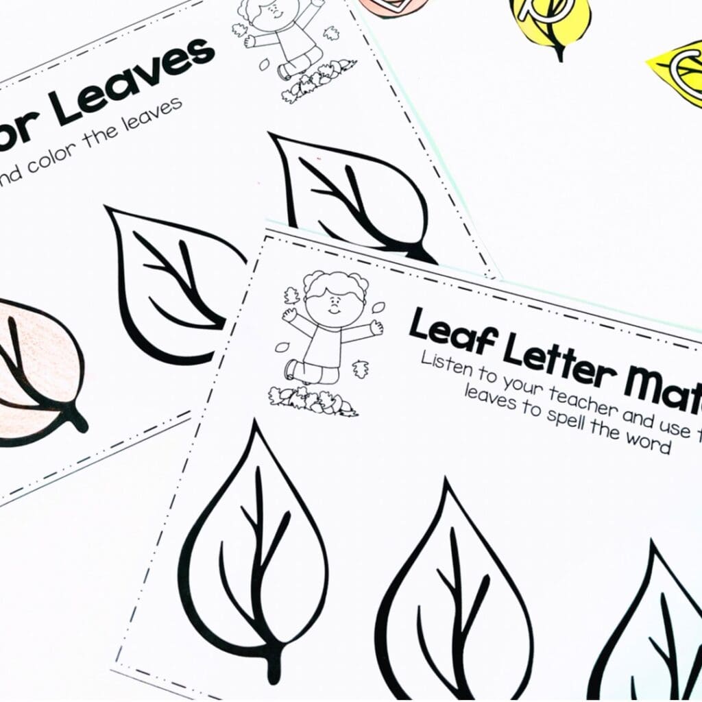 Fall-Pre-Primer-Sight-Words-Practice-Activity-and-High-Frequency-Sight-Word-Game-thumbnail Leaf letter match 